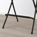 TABORET SKŁADANY Z OPARCIEM FRANKLIN CZARNY 63 CM - obrazek 6