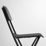 TABORET SKŁADANY Z OPARCIEM FRANKLIN CZARNY 63 CM - obrazek 5
