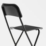 TABORET SKŁADANY Z OPARCIEM FRANKLIN CZARNY 63 CM - obrazek 4