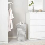 TORBA NA PRANIE KLUNKA BIAŁA / CZARNA 60 L - obrazek 2