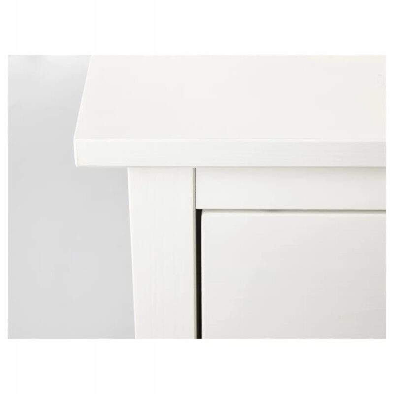 KOMODA HEMNES NA KÓŁKACH 2 SZUFLADY BIAŁY 54x66 CM - obrazek 4