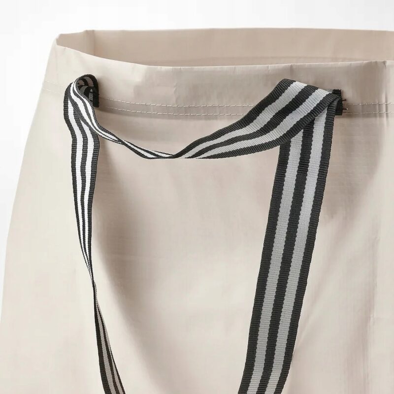TORBA NA ZAKUPY DUŻA BEŻOWA 71 LITRÓW 57x37x39 CM - obrazek 4