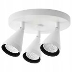 IKEA NAVLINGE LAMPA SUFITOWA 3 REFLEKTORY BIAŁY
