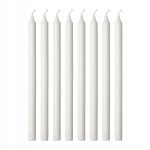 ŚWIECA BEZZAPACHOWA BIAŁA 35 CM 8 SZT IKEA