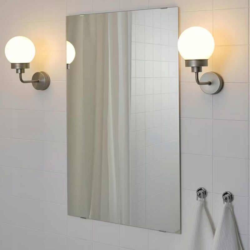IKEA FRIHULT LAMPA ŚCIENNA STALOWA 14CM - obrazek 3
