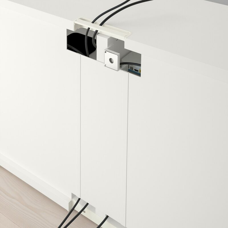 SZAFKA POD TV BESTA BIAŁA 120x40x64 cm - obrazek 3