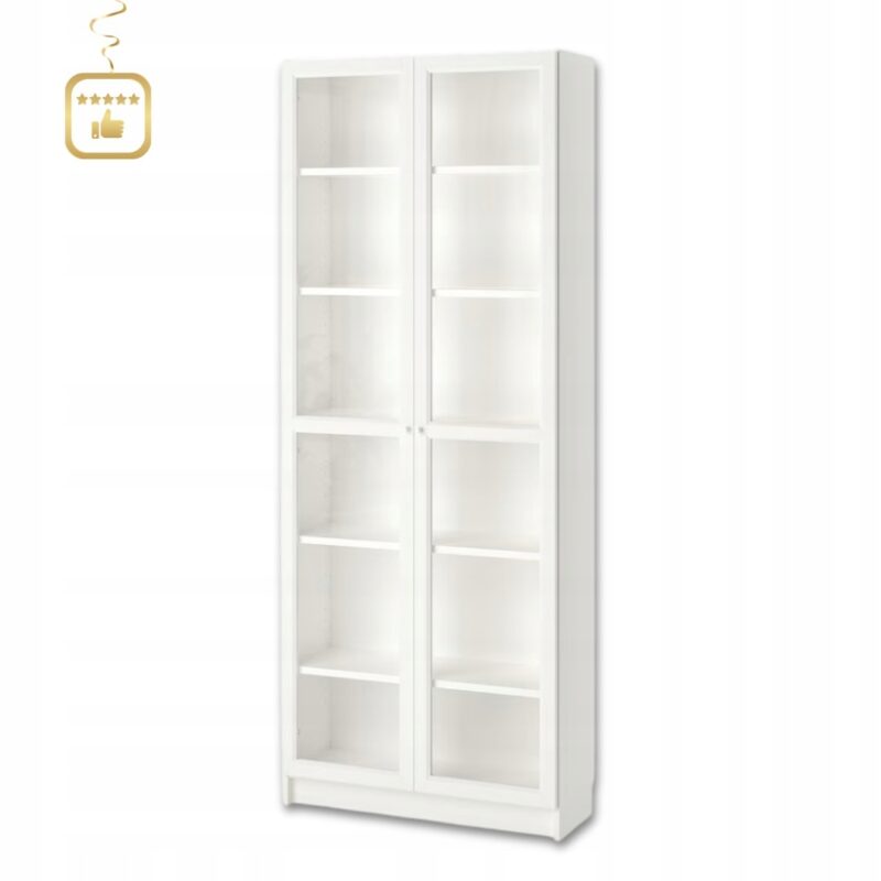 IKEA BILLY OXBERG REGAŁ BIAŁY 80x30x202 cm - obrazek 8