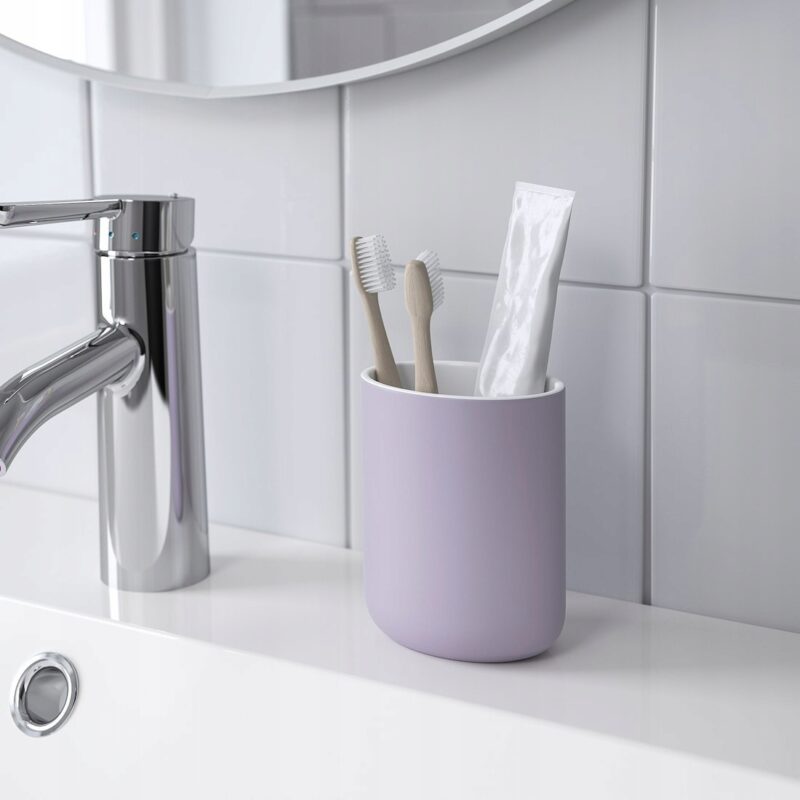 IKEA EKOLN KUBEK NA SZCZOTECZKI LILIOWY - obrazek 3
