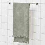 IKEA VALLASAN RĘCZNIK KĄPIELOWY ZIELONY 70x140 CM - obrazek 3