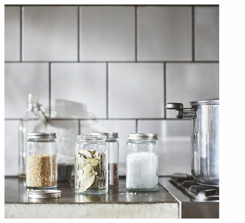 IKEA CITRONHAJ Pojemniki na przyprawy szklane 350 ml - 4 sztuki - obrazek 2