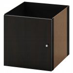 WKŁAD Z DRZWIAMI CZARNY BRĄZ 33X33 KALLAX IKEA