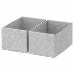 PUDEŁKO ORGANIZER SZARY 15X27X12 CM 2 SZT
