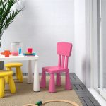 STOŁEK DZIECIĘCY TABORET DLA DZIECKA ŻÓŁTY 35 CM - obrazek 4
