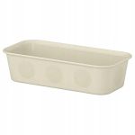 ORGANIZER BIUROWY PLASTIKOWY BEŻOWY 10X20X5 CM
