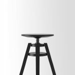 IKEA DALFRED STOŁEK BAROWY CZARNY 63-74 CM - obrazek 2