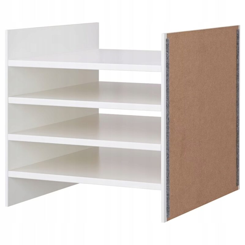 IKEA KALLAX WKŁAD Z 4 PÓŁKAMI BIAŁY 33X33 CM