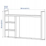 IKEA MICKE NADSTAWKA NA BIURKO BIAŁA 105x65CM - obrazek 3