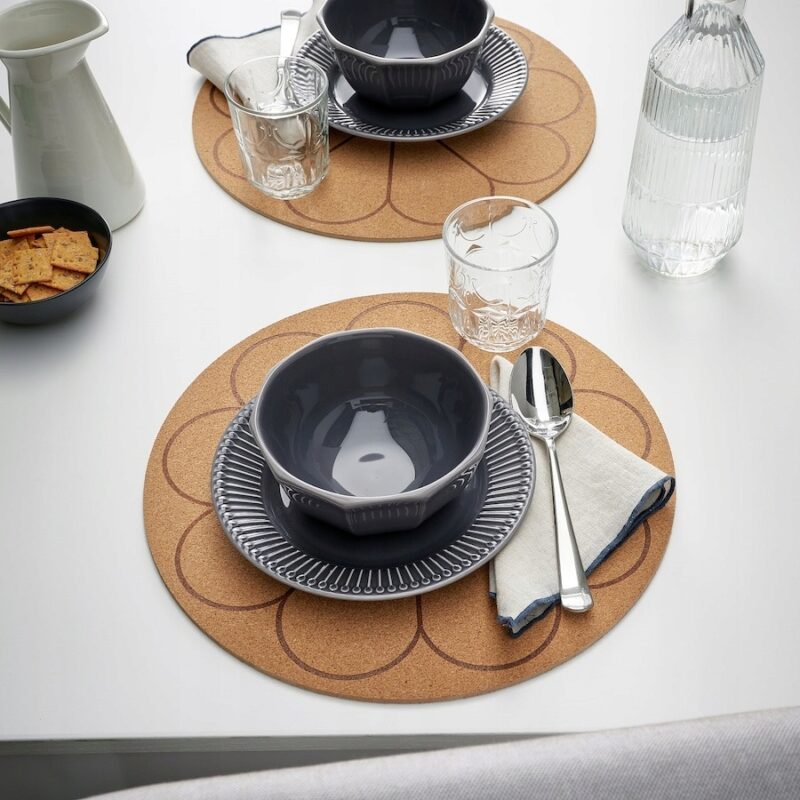 IKEA SVARTVIDE PODKŁADKA KORKOWA ZE WZOREM KWIATA - obrazek 4
