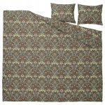 IKEA KARRDUNORT KOMPLET POŚCIELI ZIELONY W KWIATY - obrazek 2