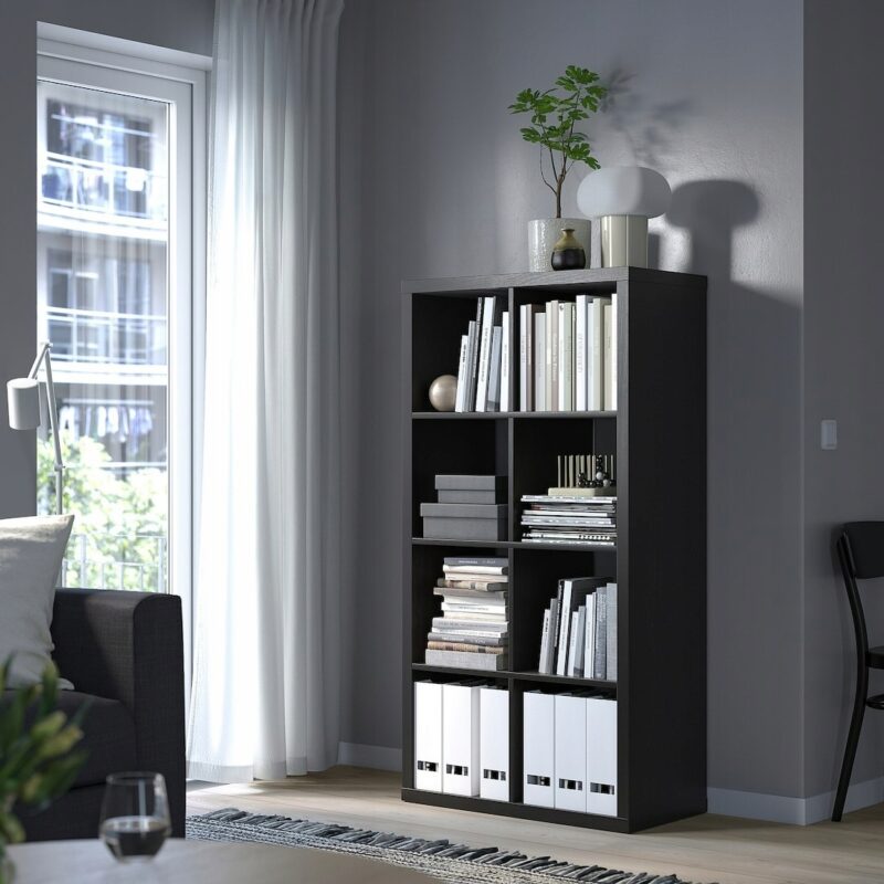 IKEA KALLAX REGAŁ CIEMNYBRĄZ 77X147X39CM - obrazek 4