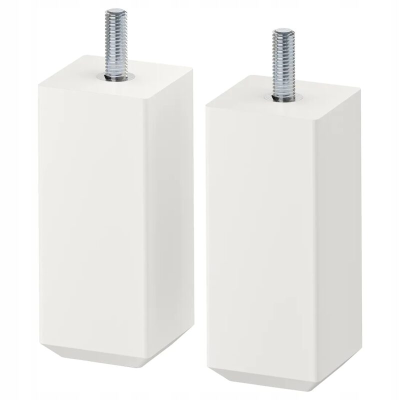 NOGA DO MEBLI BIAŁA 44x44x100 mm 2 SZT.