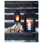 LAMPION NA ŚWIECĘ LATARENKA IKEA BORRBY 28 CM - obrazek 3