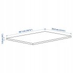 IKEA KOMPLEMENT PÓŁKA CIEMNOSZARA 75X35 CM - obrazek 3
