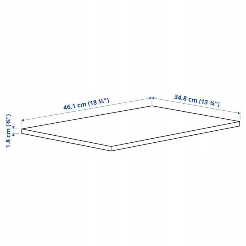 IKEA KOMPLEMENT PÓŁKA CIEMNOSZARA 75X35 CM - obrazek 3