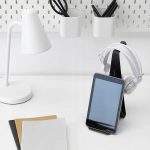 UCHWYT NA KOMÓRKĘ STOJAK NA TELEFON TABLET CZARNY - obrazek 4