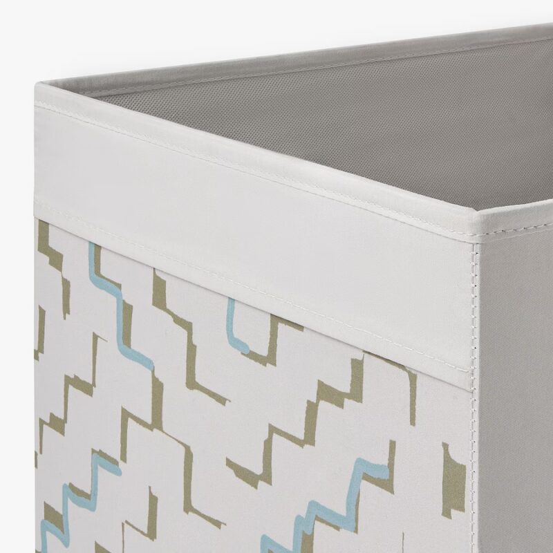 IKEA DRONA PUDEŁKO 33X38X33 CM BEŻOWY/WZÓR TURKUSOWY - obrazek 3
