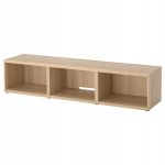 SZAFKA POD TV BESTA DĄB BEJCA NA BIAŁO 180x40x38cm
