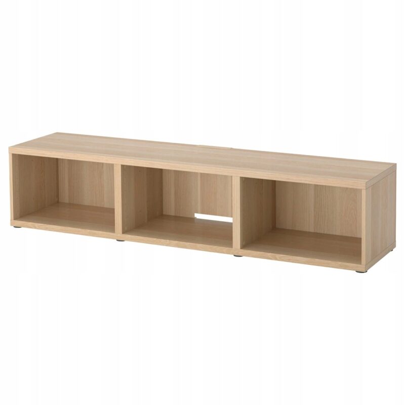 SZAFKA POD TV BESTA DĄB BEJCA NA BIAŁO 180x40x38cm