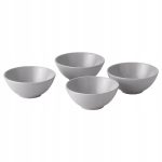 IKEA FARGKLAR MISKA SZARA MATOWA 16 CM - 4 SZT.