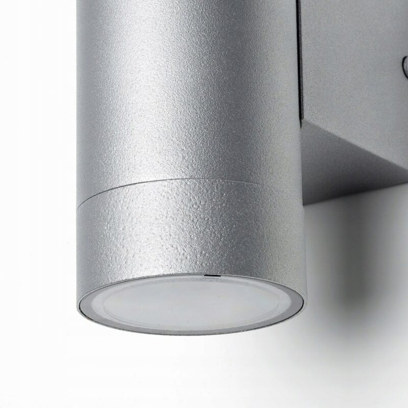 GRONSPROT LAMPA ŚCIENNA, STAŁA INSTALACJA, ZEWNĘTRZNE SREBRNY - obrazek 2