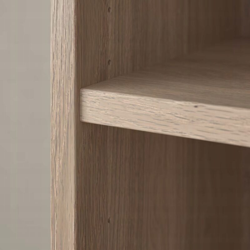 Billy Oxberg IKEA REGAŁ 40x30x202 SZKLANYMI IMITACJA DĄBU - obrazek 7