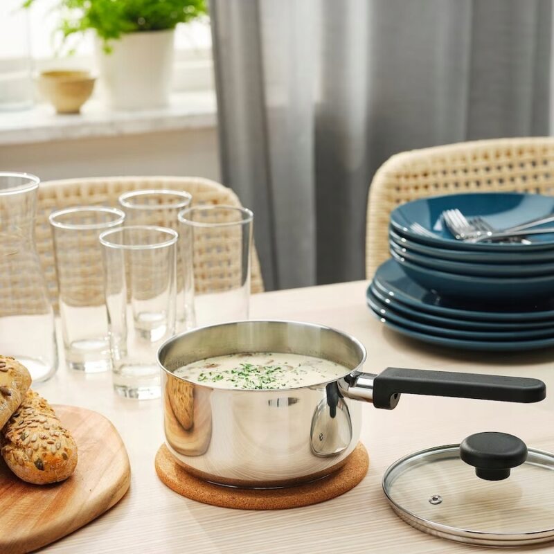 IKEA MIDDAGSMAT RONDEL Z POKRYWKĄ STAL NIERDZEWNA 2 L - obrazek 2