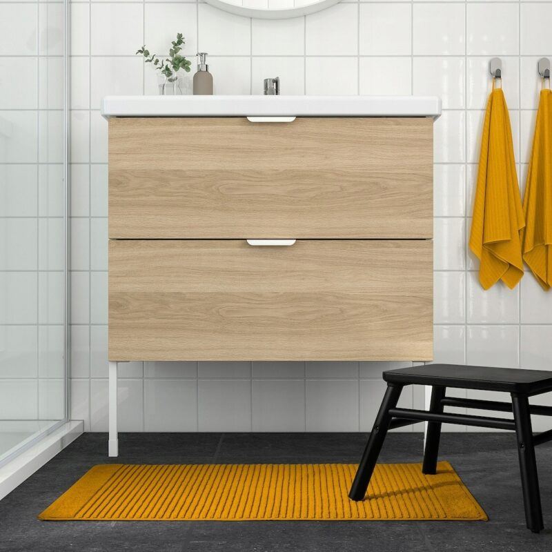 DYWANIK ŁAZIENKOWY ŻÓŁTY IKEA ALSTERN 50X80 CM - obrazek 3