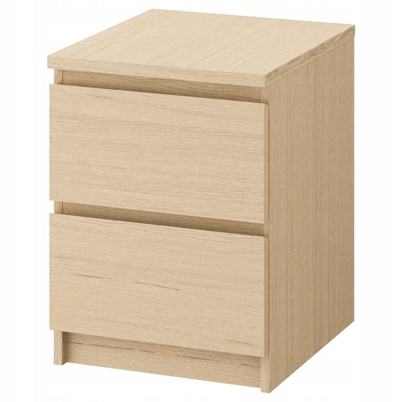 KOMODA MALM 2 SZUFLADY DĘBOWY KOLOR 40x55 CM
