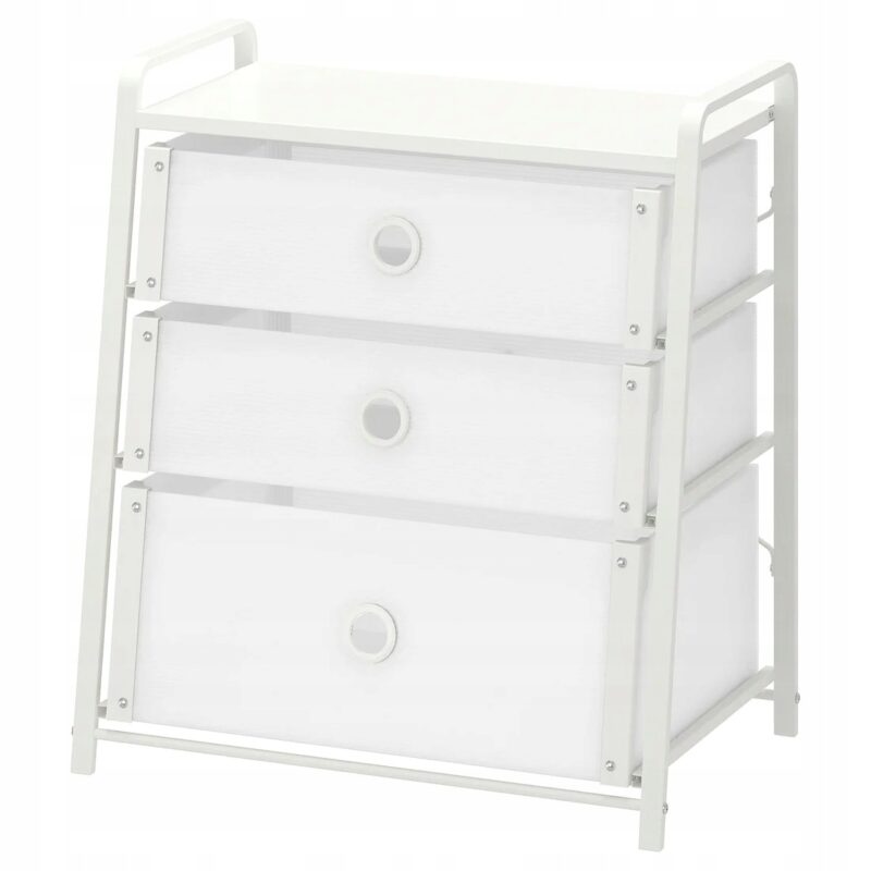 KOMODA LOTE 3 SZUFLADY BIAŁY 55x62 CM