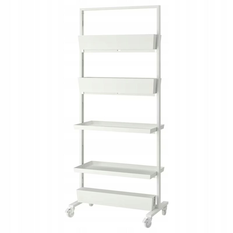 IKEA MITTZON RAMA Z PÓŁKA EKSP/POJEMNIK NA KABLE, BIAŁY, 85X205 CM