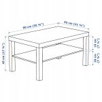 IKEA LACK STOLIK KAWOWY DĄB BEJCOWANY NA BIAŁO - obrazek 6