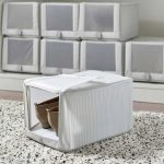 IKEA HEMMAFIXARE PUDEŁKO NA BUTY W PASKI 2 SZT. - obrazek 2