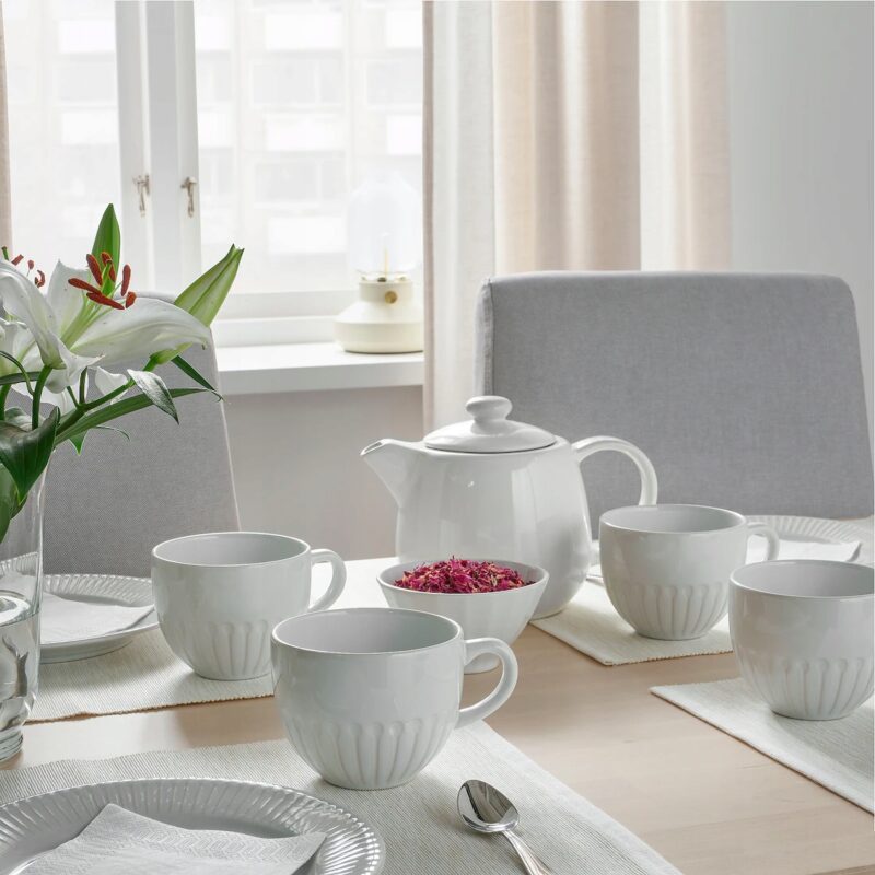 KUBEK IKEA STRIMMIG KAMIONKA 360 ML BIAŁY - obrazek 3