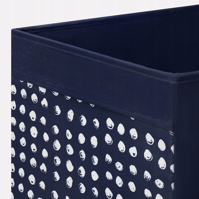 IKEA DRONA PUDEŁKO GRANATOWO-BIAŁE 33x38x33 CM - obrazek 3