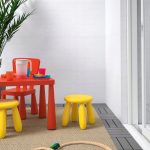 STOŁEK DZIECIĘCY TABORET DLA DZIECKA ŻÓŁTY 35 CM - obrazek 2