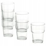 SZKLANKA ZESTAW 6 SZTUK SZKŁO 170 ML REKO IKEA