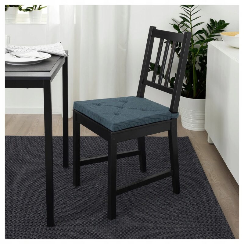 IKEA JUSTINA Poduszka na krzesło,granatowy w paski - obrazek 2