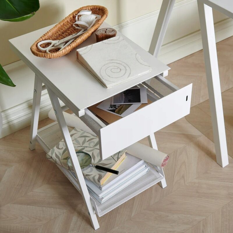 IKEA TROTTEN KOMODA Z SZUFLADĄ BIAŁA 34x56 CM - obrazek 5