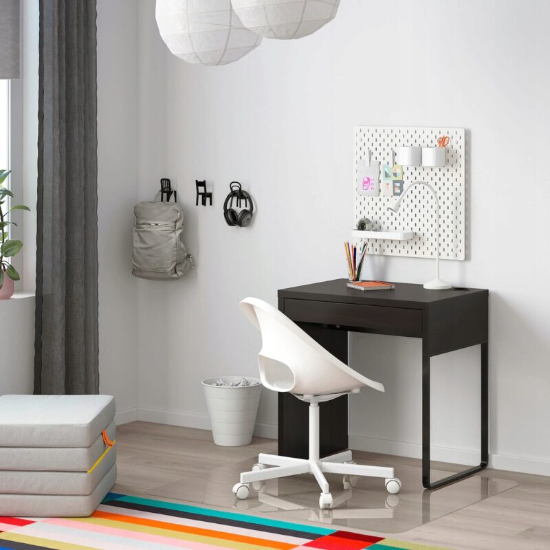 IKEA MICKE BIURKO CZARNOBRĄZ 73x50 CM - obrazek 6