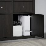 WKŁAD Z DRZWIAMI CZARNY BRĄZ 33X33 KALLAX IKEA - obrazek 2